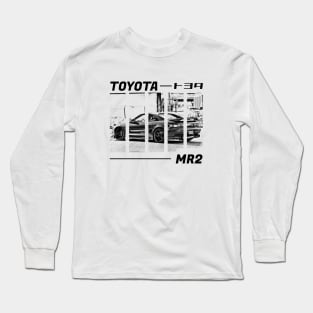 TOYOTA MR2 MK2 Black 'N White 3 Long Sleeve T-Shirt